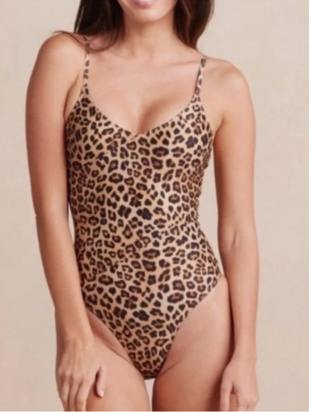 Summersalt Leopard Print The Marina One-Piece Swimsuit Adjustable Strap Size  2